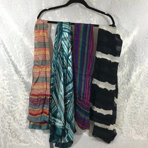 4 Vintage Scarves Various Sizes Lot Bundle Scarfs